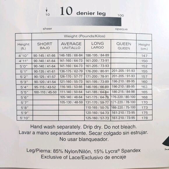 NOS Supreme Caress Sexy Thigh High 3" Lacetop Hosiery Nude Sheer Matte Pantyhose - Picture 7 of 7